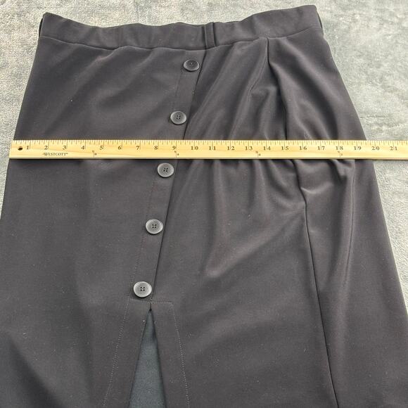 Joseph Ribkoff Skirt Women’s L Pencil Button Midi Asymmetrical Academia Black - Picture 8 of 12